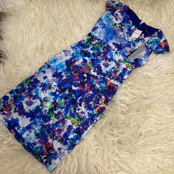 BLACK HALO Floral Print Knee-Length Dress - Picture 3 of 13